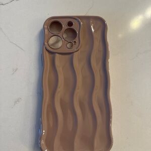 Wave Pattern Brown Phone Case
